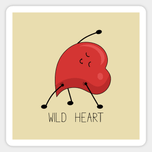 Cute cartoon heart streching out Sticker